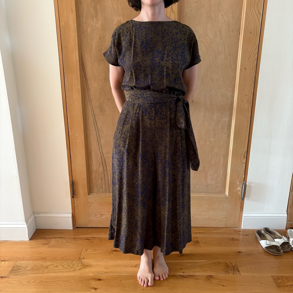 No. 6 Blue and Olive Jumpsuit